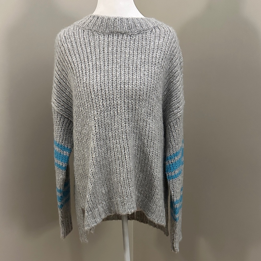Aerie Gray and Blue Women's Sweater, Oversized XS
